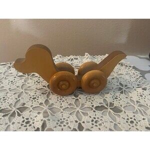 Vintage Wooden Rolling Toy Duck
